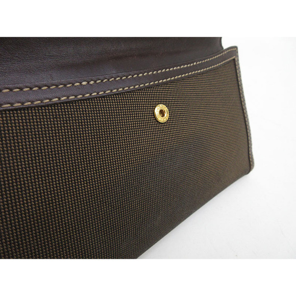 Prada Logo Double Hook Bifold Wallet Brown Jacquard - Picture 11 of 12